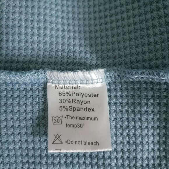 Sail Wind Men's Blue Long Sleeve Long Sleeve Textured Henley T-Shirt Size 2XL - Picture 6 of 7